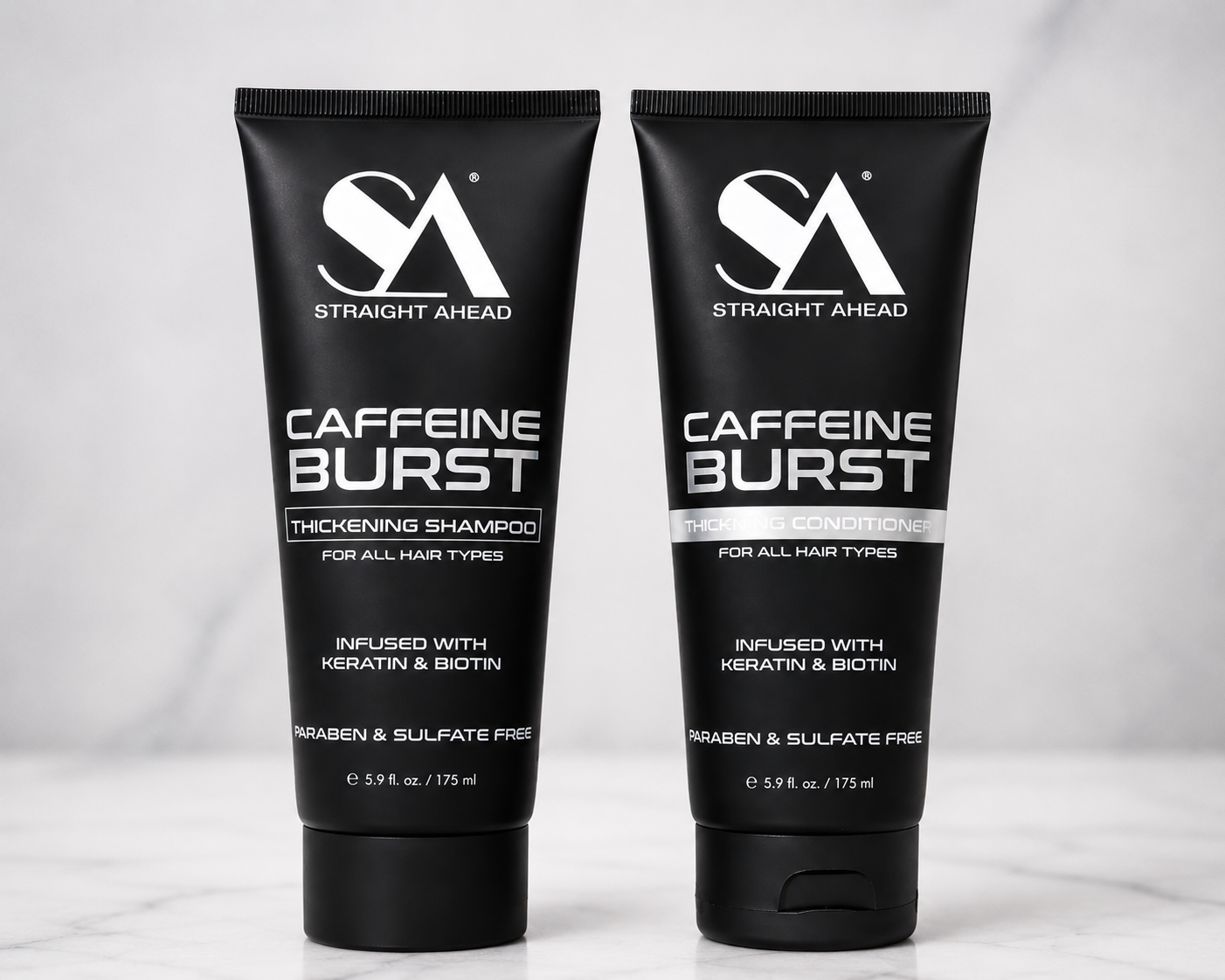 Straight Ahead Caffeine Burst Volumizing Shampoo and Conditioner for Fine & Thinning