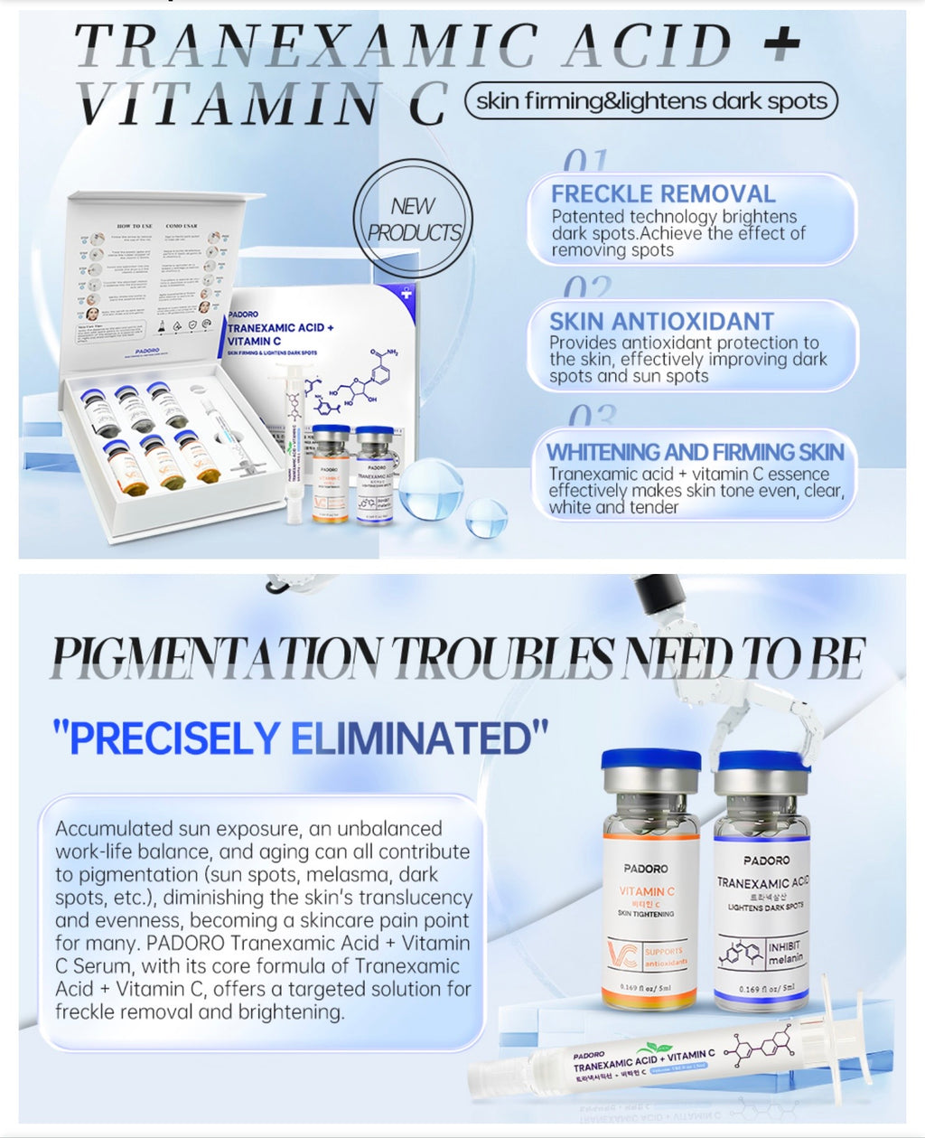 Padoro Gold Vitamin C Serum with Tranexamic Acid