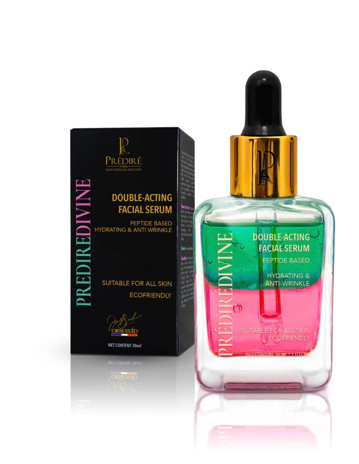 PRÉDIRÉ PARIS Double-Acting Facial Serum Peptide Based Hydrating & Anti Wrinkle