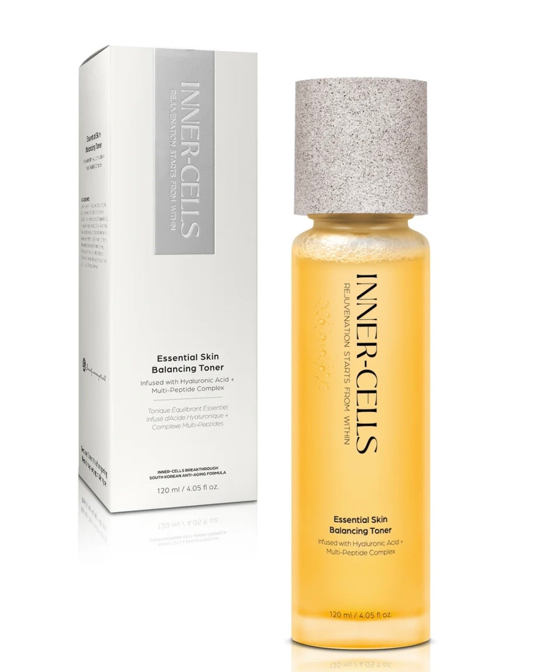 Inner Cells Essential Skin Balancing Toner Infused with Hyaluronic Acid + Multi-Peptide Complex