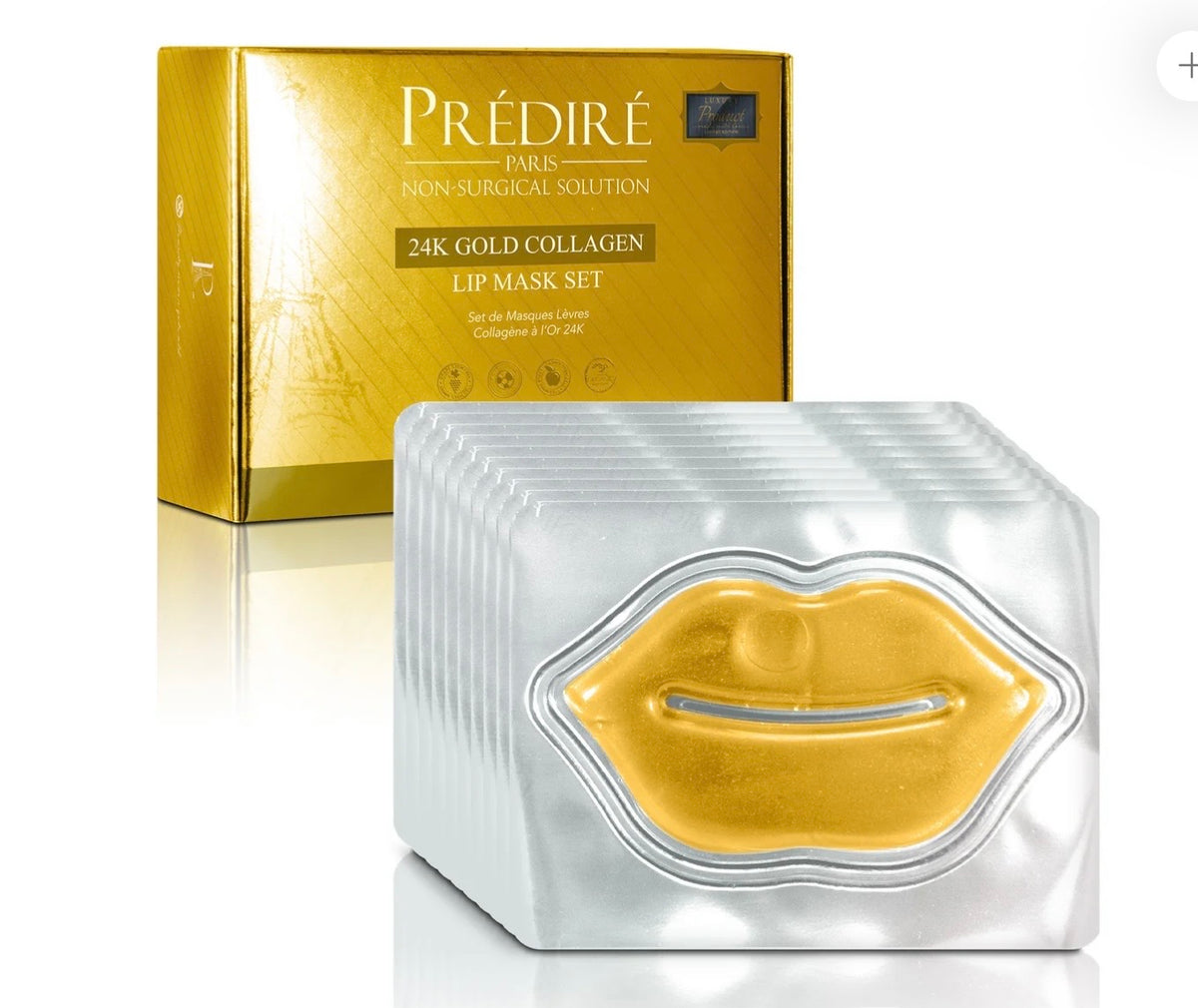 PREDIRE PARIS 24K Gold Collagen Lip Mask Set (10 pieces)