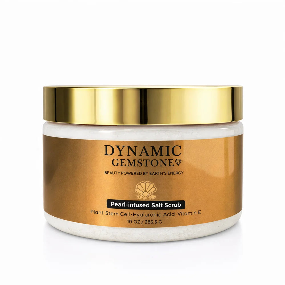 Dynamic Gemstone Pearl-Infused Salt Scrub