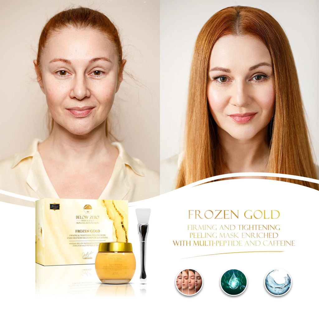Below Zero Frozen Gold - Firming & Tightening Peeling Mask enriched with Multi-Peptide & Caffeine