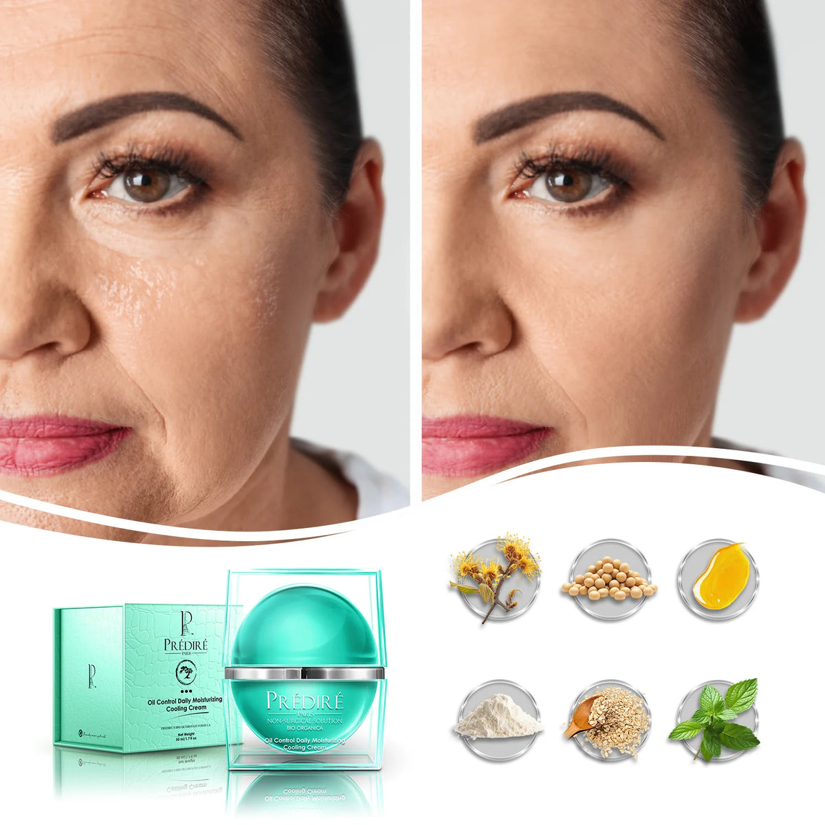 PREDIRE PARIS Oil Control Daily Moisturizing Cooling Cream (Enriched with Vitamin E & A)
