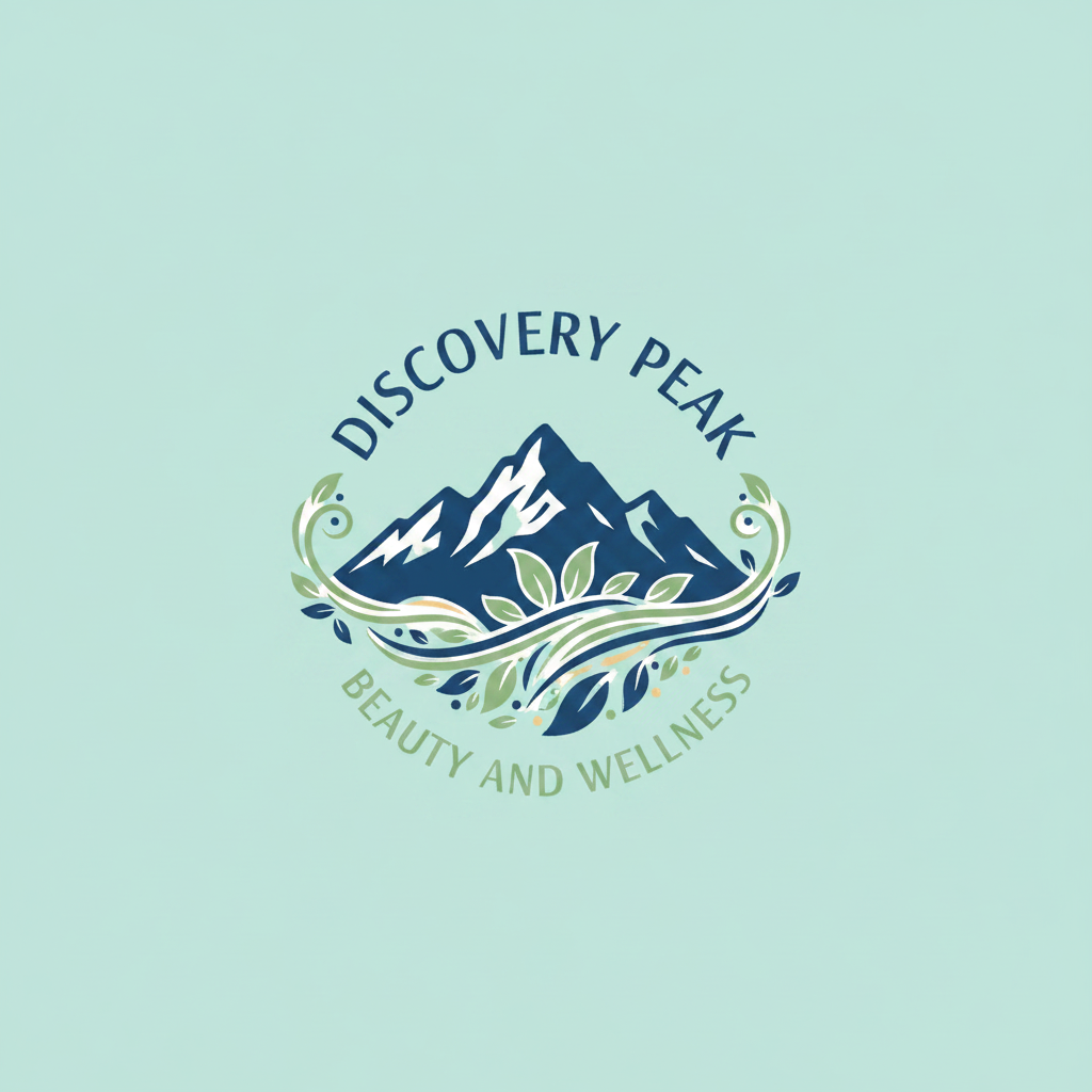 Discovery Peak Logo - Text Wrapping Mountain